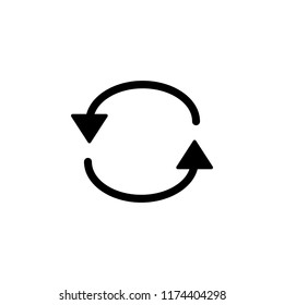 refresh arrow icon. Simple glyph vector for UI and UX, website or mobile application on white background