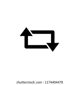 refresh arrow icon. Simple glyph vector for UI and UX, website or mobile application on white background