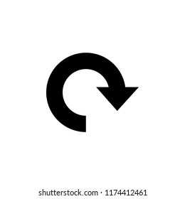 refresh arrow icon. Simple glyph vector for UI and UX, website or mobile application on white background