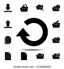 refresh, arrow icon. Simple glyph vector element of web, minimalistic icons set for UI and UX, website or mobile application