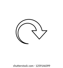 refresh arrow icon. Simple outline vector of Arrow set icons for UI and UX, website or mobile application