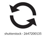 refresh arrow icon transparent. refresh sign PNG. reload, reset. repeat, recycling sign. circular arrow icon vector. update icon. convert icon. replay, reboot sign in white background. EPS 10.