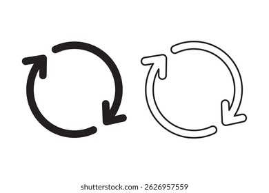 refresh arrow icon transparent. refresh sign PNG. reload, reset. repeat, recycling sign. circular arrow icon vector. update icon. convert icon. replay, reboot sign on white background. EPS 10