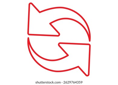 refresh arrow icon transparent. refresh sign PNG. reload, reset. repeat, recycling sign. circular arrow icon vector. update icon. convert icon. replay, reboot sign in white background. EPS 10.