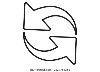 refresh arrow icon transparent. refresh sign PNG. reload, reset. repeat, recycling sign. circular arrow icon vector. update icon. convert icon. replay, reboot sign in white background. EPS 10.