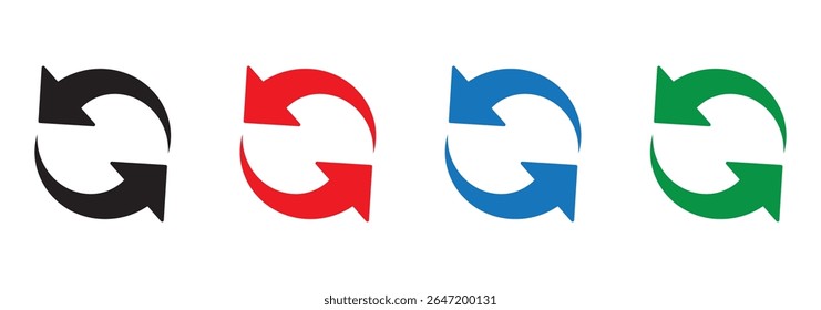 refresh arrow icon transparent. refresh sign PNG. reload, reset. repeat, recycling sign. circular arrow icon vector. update icon. convert icon. replay, reboot sign in white background. EPS 10.