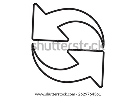 refresh arrow icon transparent. refresh sign PNG. reload, reset. repeat, recycling sign. circular arrow icon vector. update icon. convert icon. replay, reboot sign in white background. EPS 10.