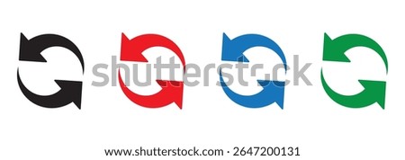 refresh arrow icon transparent. refresh sign PNG. reload, reset. repeat, recycling sign. circular arrow icon vector. update icon. convert icon. replay, reboot sign in white background. EPS 10.