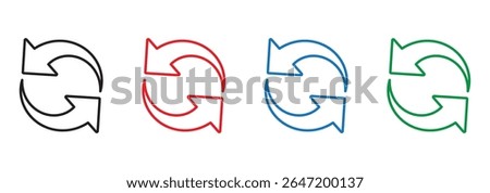 refresh arrow icon transparent. refresh sign PNG. reload, reset. repeat, recycling sign. circular arrow icon vector. update icon. convert icon. replay, reboot sign in white background. EPS 10.