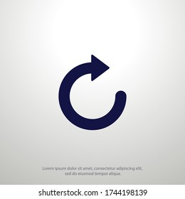 Icono de flecha de actualización. Ilustración del vector EPS 10.