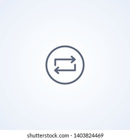 Refresh arrow loop, vector best gray line icon on white background, EPS 10