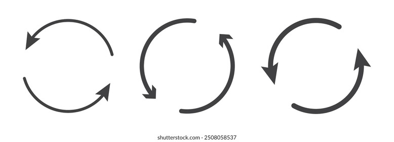 Vektorsymbol der Pfeilschleife aktualisieren. Symbol erneut laden, wiederholen, recyceln