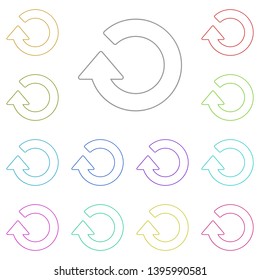 refresh, arrow multi color icon. Simple thin line, outline vector of web icons for UI and UX, website or mobile application