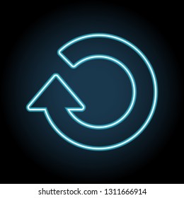 refresh, arrow neon icon. Simple thin line, outline vector of web, minimalistic icons for UI and UX, website or mobile application