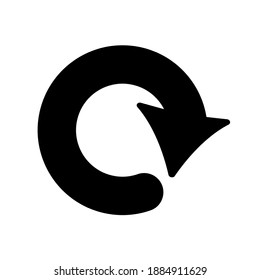 Refresh arrow vector icon. Web sign.