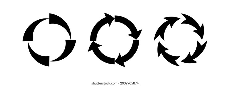 Refresh arrow vector icon. Web sign.