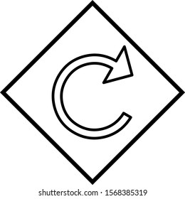Refresh Arrow Vector Icon White Background

