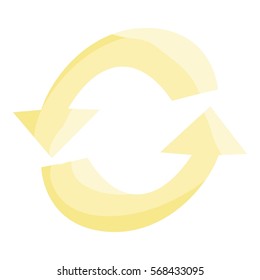 Refresh arrows icon. Cartoon illustration of refresh arrows vector icon for web