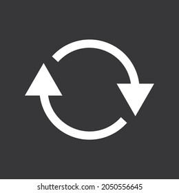 Icono de las flechas de actualización en fondo gris