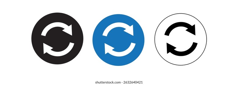 Refresh arrows icon Vector logo outline.vector ilustration