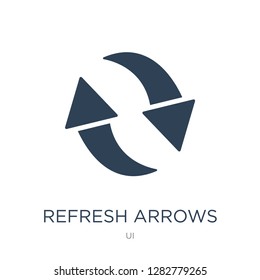 refresh arrows icon vector on white background, refresh arrows trendy filled icons from UI collection, refresh arrows vector illustration