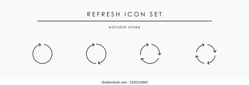 Refresh arrows. Refresh and reload vector icon set