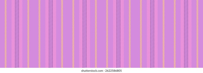 Atualize as linhas de fundo sem emenda, textura de tecido de plataforma têxtil. Vetor de maquinaria faixa de padrão vertical na paleta de cores roxo e rosa.