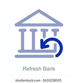 Refresh Bank and institution icon concept