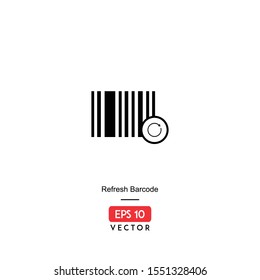 Refresh Barcode Icon. Ecommerce Isolated On White Background. With Line Style. Barcodel Icon. EPS10 - Vector