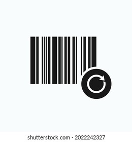 Refresh Barcode Icon. Reload Symbol  - Vector.