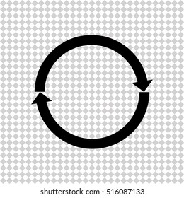 Refresh -  black vector icon