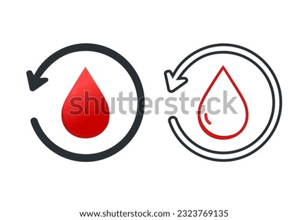 Refresh blood icon. Illustration vector