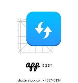 Refresh Blue Mobile App UI/UX Button Corporate Logo / Icon Design