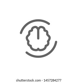 Refresh brain icon. Element of simple icon