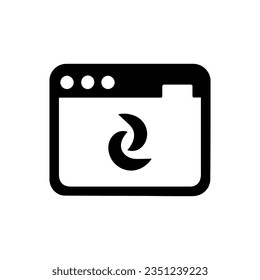 Refresh browser icon on white background