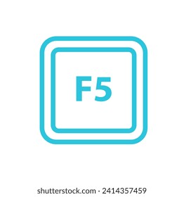 Refresh button F5 keyboard. From blue icon set.
