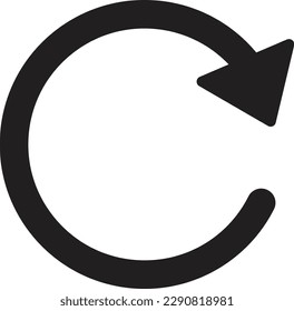 Refresh button or Refresh icon. isolated reload icon or reload button. rotate, reset, recover web stock vector