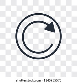 Refresh button vector icon isolated on transparent background, Refresh button logo concept