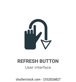 Refresh button vector icon on white background. Flat vector refresh button icon symbol sign from modern user interface collection for mobile concept and web apps design.