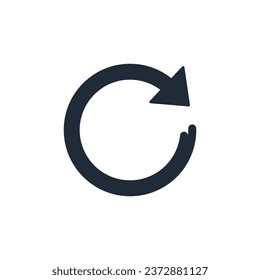 Refresh button. Vector linear icon isolated on white background.