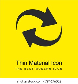 Refresh buttons bright yellow material minimal icon or logo design