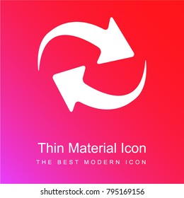 Refresh buttons red and pink gradient material white icon minimal design