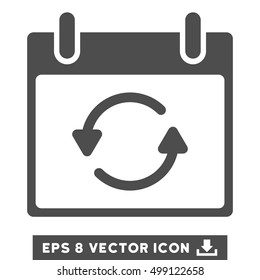 Refresh Calendar Day icon. Vector EPS illustration style is flat iconic symbol, gray color.