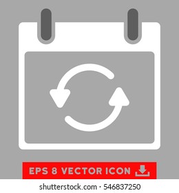 Refresh Calendar Day icon. Vector EPS illustration style is flat iconic bicolor symbol, dark gray and white colors.