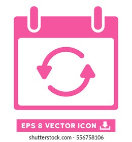 Refresh Calendar Day icon. Vector EPS illustration style is flat iconic symbol, pink color.