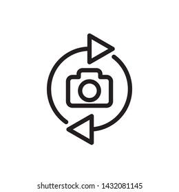 Refresh, camera icon - Vector. Photo concept vector illustration.