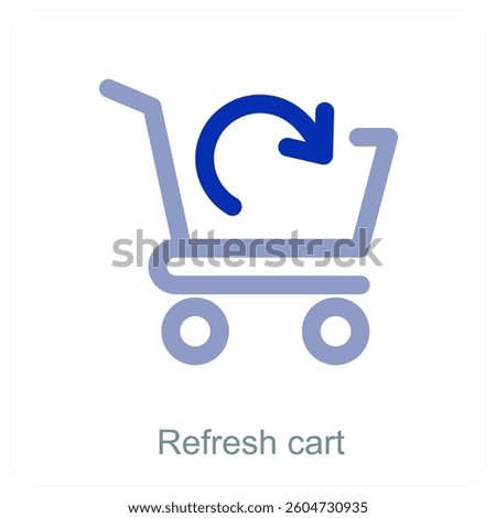 Refresh cart and trolley icon concept