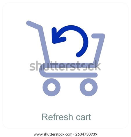 Refresh cart and trolley icon concept