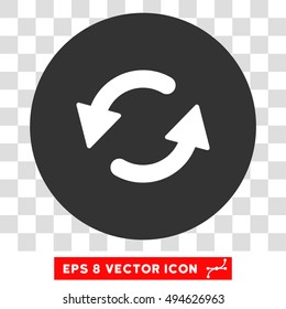 Refresh CCW round icon. Vector EPS illustration style is flat iconic bicolor symbol, white and gray colors, transparent background.