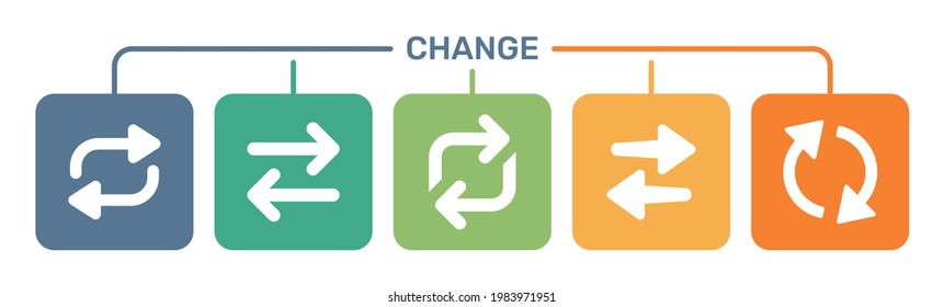 Refresh or change icon set isolated. Vector illustration.